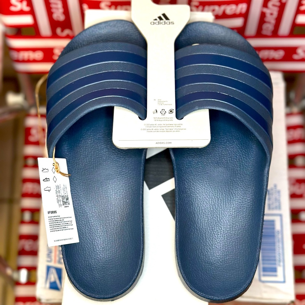 Adidas Adilette Aqua Slides Sz 11